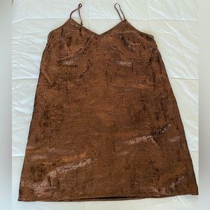 Metallic Slip Dress